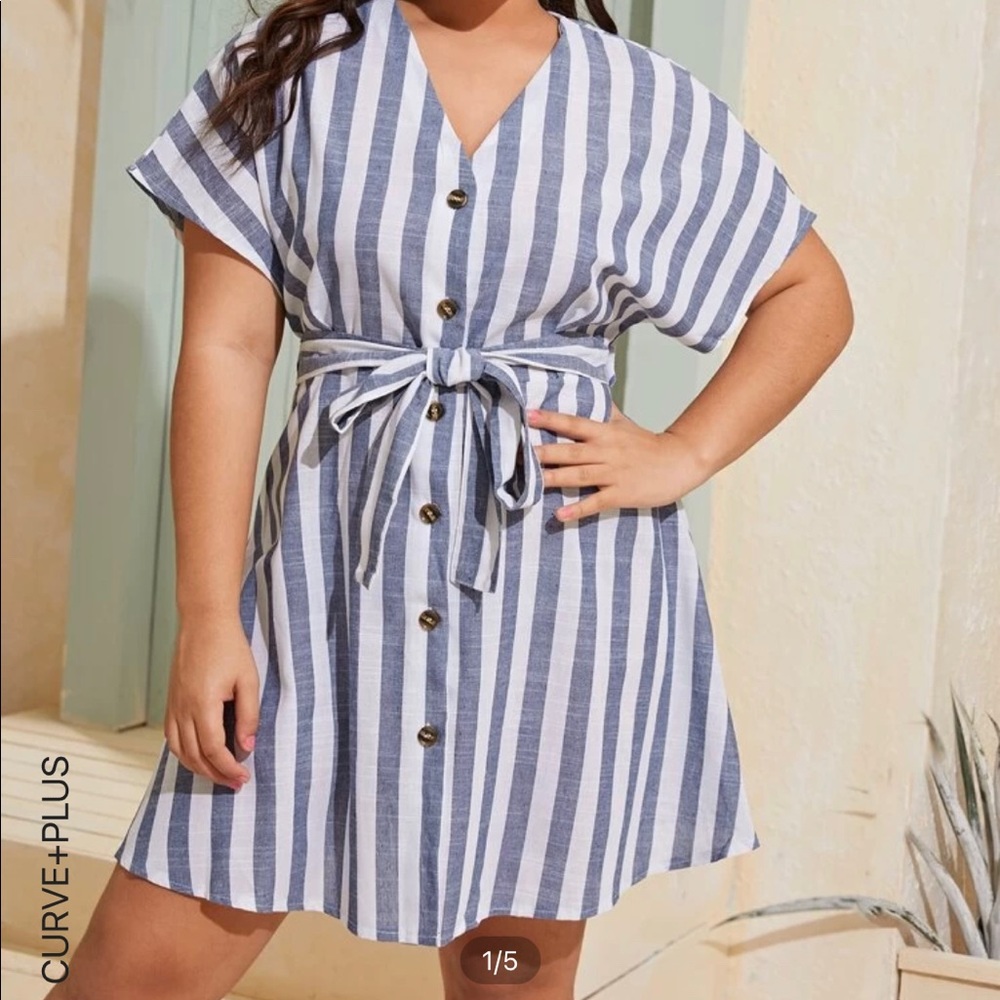 SHEIN Country Stripped Dress
